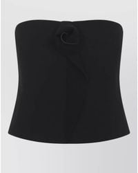 Giorgio Armani - Silk Strapless Cropped Top - Lyst