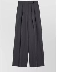 Dries Van Noten - Wide Leg High Waist Pleated Front Trousers - Lyst
