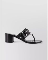 Balenciaga - City Tong Leather Heeled Sandals - Lyst