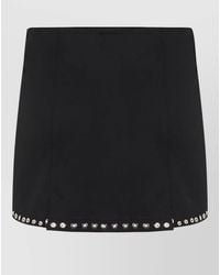 Ludovic de Saint Sernin - Lisette Twill Mini Skirt Eyelet Detail - Lyst