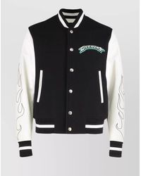 Givenchy - Wool And Leather Bomber Jacket - Lyst