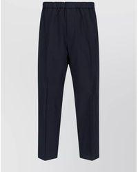 Jil Sander - Straight Trousers With Elastic Waistband And Side Pockets - Lyst