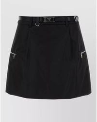 Prada - Recycled Nylon Mini A-Line Skirt - Lyst