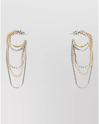 Swarovski - Two-Tone Metal Earrings - Lyst