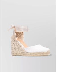 Castañer - Cotton Tie-Fastening Wedge Espadrilles - Lyst