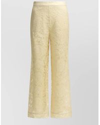 Zimmermann - Carousel High Waist Lace Flared Pants Sheer - Lyst