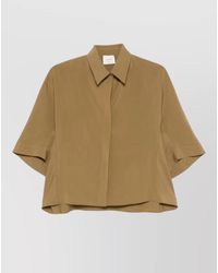 Alysi - Short Sleeve Collared Shirt Boxy Silhouette - Lyst