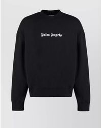 Palm Angels - Cotton Ribbed Crew-Neck Sweatshirt - Lyst