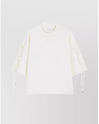 Max Mara - Soft Wool Boxy Sweater With High Neck - Lyst