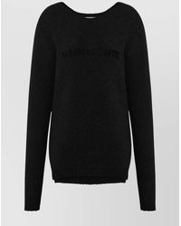 Alberta Ferretti - Long Sleeve Crew Neck Knitwear Top - Lyst