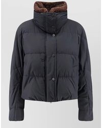 Brunello Cucinelli - Down Cropped Quilted Puffer Jacket - Lyst