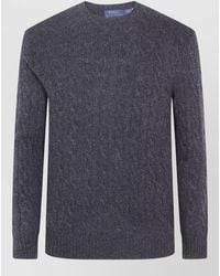 Polo Ralph Lauren - Cable Knit Crew Neck Long Sleeve Top - Lyst