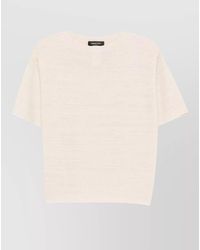 Fabiana Filippi - Short-Sleeve Round-Neck Knitted Top - Lyst