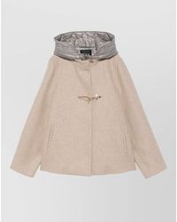 Fay - Wool Hooded Quilted Padded Coat - Lyst