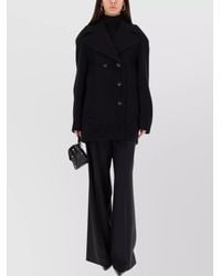 Sportmax - Virgin Wool Double-Breasted Coat - Lyst