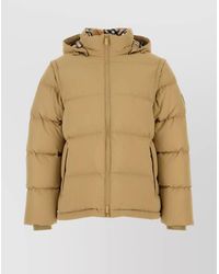 Burberry - Nylon Padded Jacket With Hood And Quilted Design - Lyst