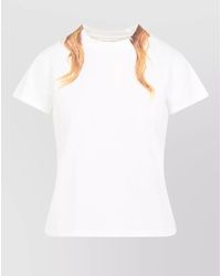 MM6 by Maison Margiela - Cotton Short-Sleeve T-Shirt - Lyst
