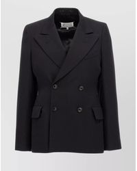 Maison Margiela - Wool Double-Breasted Blazer - Lyst