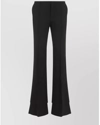 Chloé - Virgin Wool Low-Rise Flared Trousers - Lyst