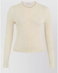 Maison Kitsuné - Ribbed Long-Sleeve Crew-Neck Cardigan - Lyst