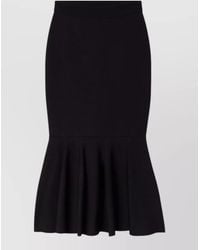 Stella McCartney - Viscose Flared Knit Midi Skirt - Lyst
