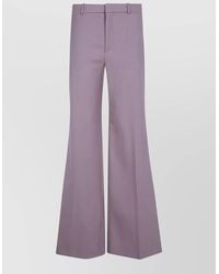 Chloé - Flare Leg Trousers Belt Loops Pockets - Lyst