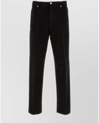 Ferragamo - Cotton Straight-Leg Trousers - Lyst