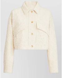 Brunello Cucinelli - Tailored Cropped Jacket Long Sleeves Collar - Lyst