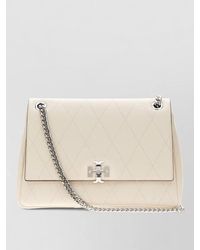Tory Burch - Leather Shoulder Bag Quilted Design Chain Strap - Lyst