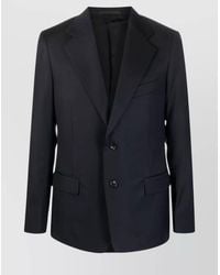 Lanvin - Wool Button-Fastening Blazer Dart Detailing - Lyst