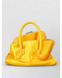The Attico - La Passeggiata Mini Satin Top Handle Bag - Lyst