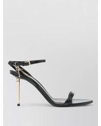 Tom Ford - Mid Heel Calfskin Sandals Padlock Detail - Lyst