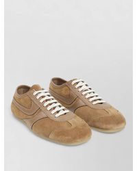 Dries Van Noten - Suede Leather Low Top Lace Up Sneakers - Lyst