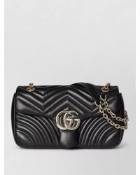 Gucci - Gg Marmont Medium Nappa Leather Clutch Bag - Lyst