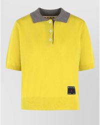 Marni - Cashmere Short-Sleeve Polo Shirt - Lyst