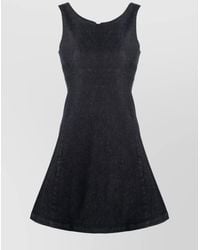 Emporio Armani - Sleeveless Square Neck Mini Dress - Lyst
