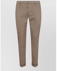 Dondup - Cotton Low-Rise Straight-Leg Trousers - Lyst