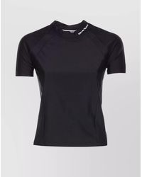 Alexander Wang - Stretch Mock-Neck Short-Sleeve T-Shirt - Lyst