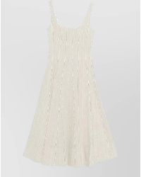 STAUD - Midi A Line Dress Square Neckline Straps - Lyst