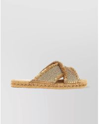 Jimmy Choo - Textile Flat Sandals - Lyst