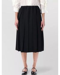 Comme des Garçons - Midi Skirt Pleated Design Flared Shape - Lyst