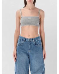 Marine Serre - Ribbed Jersey Bralette - Lyst