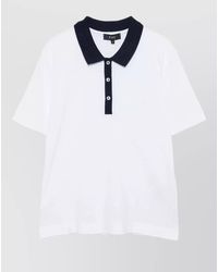 Fay - Short Sleeve Polo Shirt Contrasting Collar - Lyst