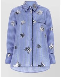 Le twins - Aria Shirt Long Sleeves Pocket Sequins Stripes - Lyst