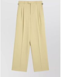 Ami Paris - Wide Wool Tailored Trousers - Lyst