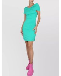 MSGM - Cotton Draped Maxi Dress - Lyst