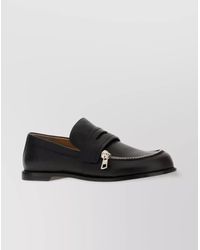 JW Anderson - Leather Loafers With Round Toe And Zipper Detail - Lyst