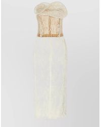 Magda Butrym - Off-The-Shoulder Lace Asymmetric Midi Dress - Lyst