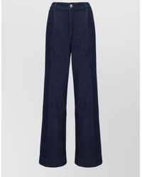 7 For All Mankind - Denim Wide-Leg Trousers - Lyst