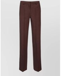 ERMANNO FIRENZE - Tailored Trousers Belt Loops Front Pleats Straight - Lyst
